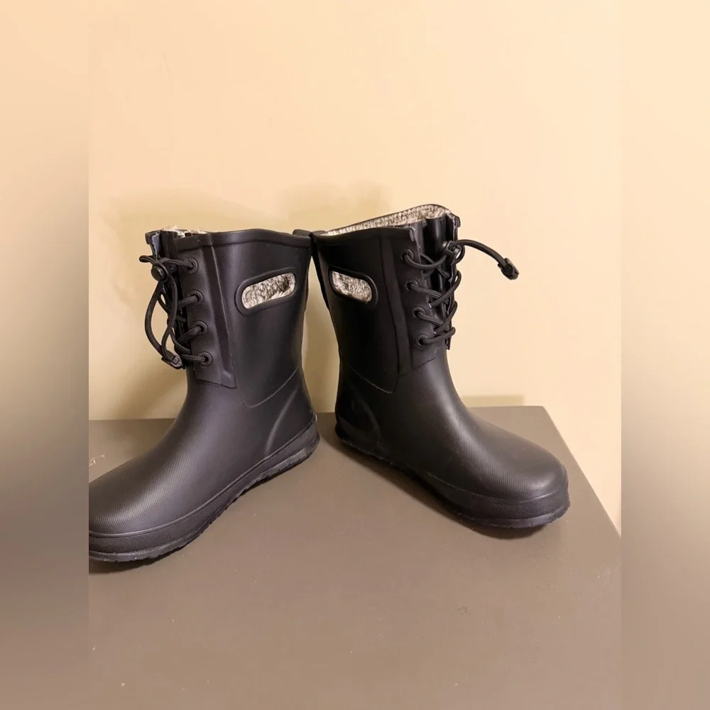 Youth Girls Bogs Amanda II Lined Waterproof Laced Rain Boots
